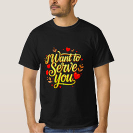 Ik wil je van dienst zijn - Schattigee Heart Desig T-shirt