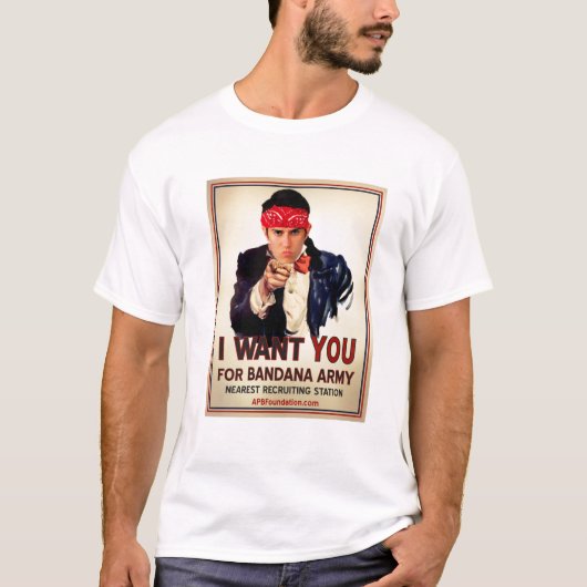 Ik wil je voor Bandana Army T-shirt (Voorkant)