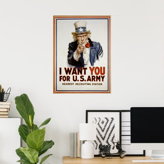 Ik wil je voor het Amerikaanse leger dat Poster te (Thuiskantoor)