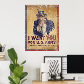 Ik wil je voor het Amerikaanse leger Poster (Thuiskantoor)