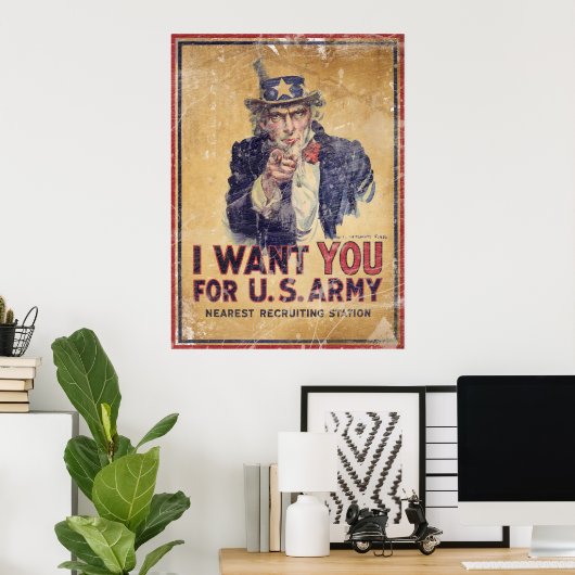 Ik wil je voor het Amerikaanse leger Poster (Thuiskantoor)