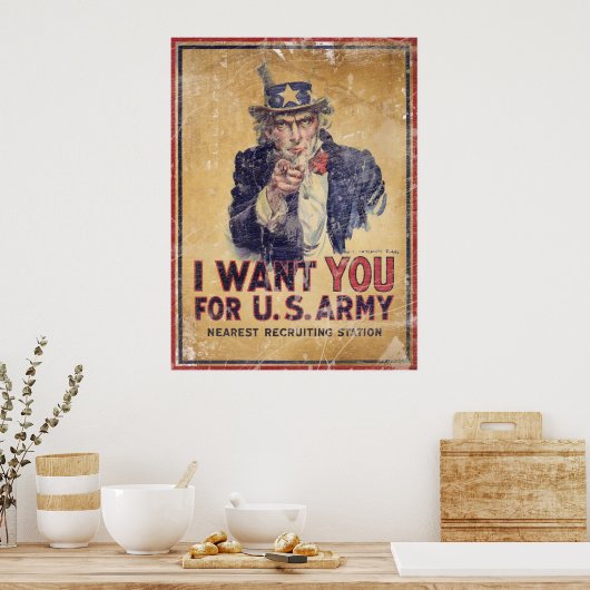 Ik wil je voor het Amerikaanse leger Poster (Keuken)