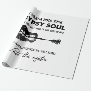 Ik wil je zigeunersol Hippie Guitar schenen Cadeaupapier