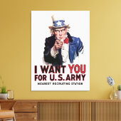 Ik wil jou, oom Sam Canvas Afdruk (Insitu (Woonkamer))