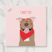 Ik wil jullie Amerikaanse Bulldog Kiss Marks Bedankjes Labels (Voorkant)