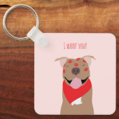 Ik wil jullie Amerikaanse Bulldog Kiss Marks Sleutelhanger (Voorkant)