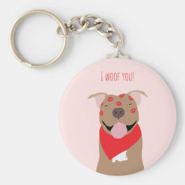 Ik wil jullie Amerikaanse Bulldog Kiss Marks Sleutelhanger