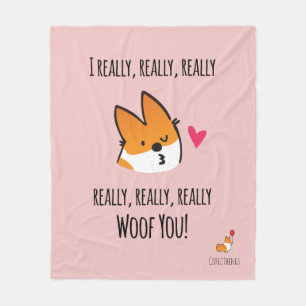 Ik wil jullie Corgi Fleece Blanket