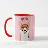 Ik wil jullie Corgi Valentijnse Dog Mok (Links)