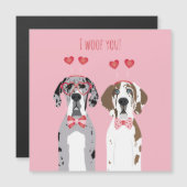 Ik wil jullie grote daanhonden roze rood (Voorkant / Achterkant)