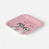 Ik wil jullie grote daanhonden roze rood papieren bordje (Gebogen)