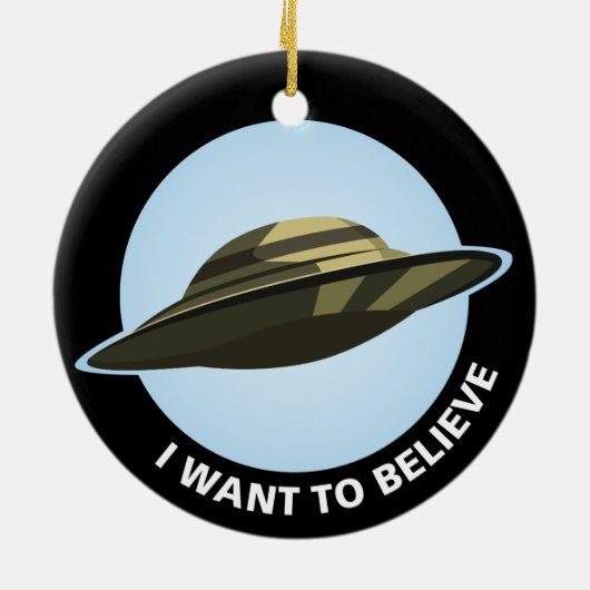 Ik wil keramische versiering geloven keramisch ornament (Achterkant)