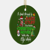 Ik wil kerstfilms bekijken met mijn geur keramisch ornament (Rechts)