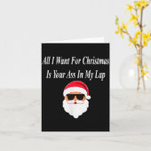 Ik wil Kerstmis Grappig Stout Vuil Ondeugend Cadea Kaart (Gele Bloem)