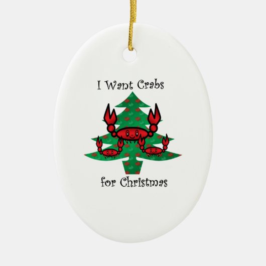 Ik wil kruiden voor kerstmis. keramisch ornament (Voorkant)