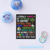 Ik wil letterlijk mijn belastinggeld flyer (Enkel)