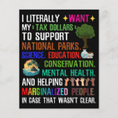 Ik wil letterlijk mijn belastinggeld flyer (Voorkant)