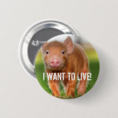 IK WIL LEVEN! RONDE BUTTON 5,7 CM (Voorkant /achterkant)