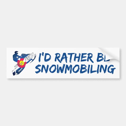 Ik wil liever een bumpersticker uit Colorado sneeu (Voorkant)
