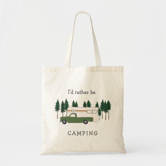 Ik wil liever een kampeerwagen Camper RVing Motorh Tote Bag (Voorkant)