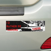 Ik wil liever een Tanking. Bumpersticker (Op auto)