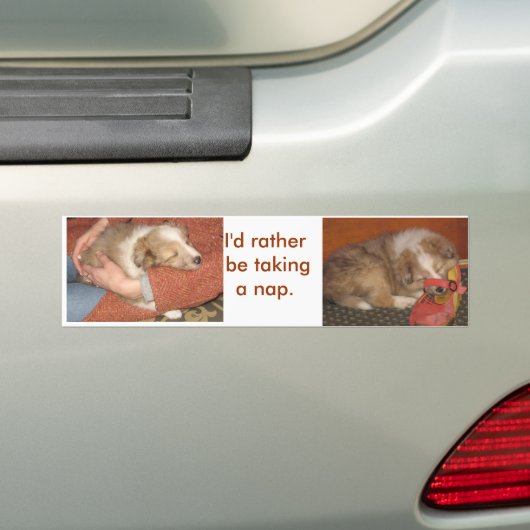 Ik wil liever geen dutje hommel maken bumpersticker (Op auto)