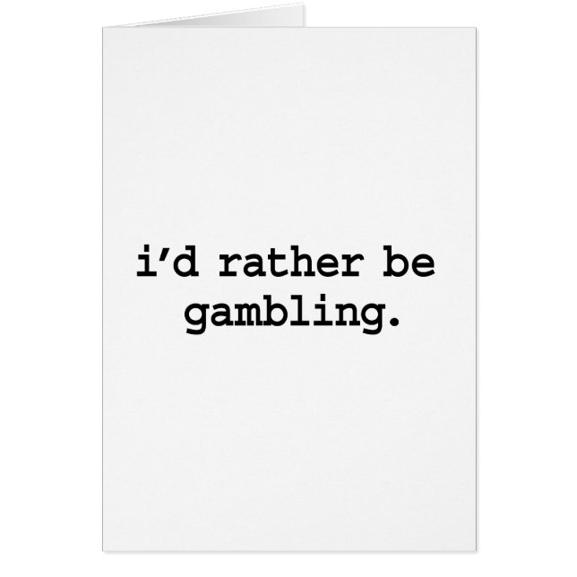 ik wil liever gokken . (Voorkant)