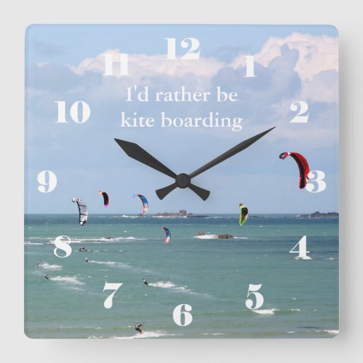 Ik wil liever graag aan boord gaan vierkante klok (Voorkant)