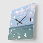 Ik wil liever graag aan boord gaan vierkante klok (Hoek)