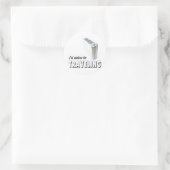 Ik wil liever reizen ronde sticker (Tas)