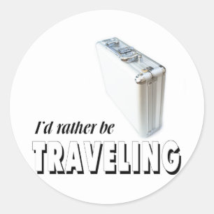 Ik wil liever reizen ronde sticker