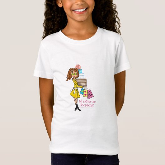 Ik wil liever winkelen t-shirt (Voorkant)