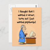 Ik wil looncheques. briefkaart (Voorkant / Achterkant)