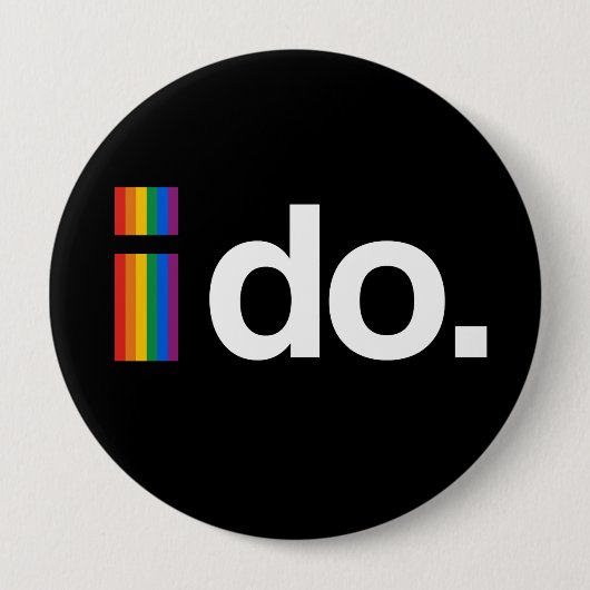 IK WIL MARRY RONDE BUTTON 4,0 CM (Voorkant)