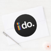 IK WIL MARRY RONDE STICKER (Envelop)