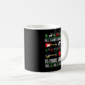 Ik wil meer gitaren Grappige gitarist Leuke kerst Koffiemok (Voorkant rechts)