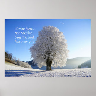 Ik wil Mercy, geen offer. Matthew 9:13 Poster