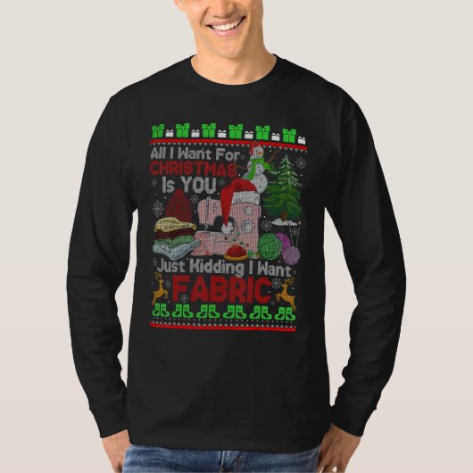 Ik wil met kerst dat Fabric Yarn lomp.. T-shirt (Voorkant)