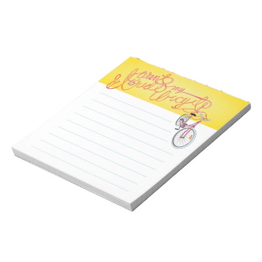Ik wil met mijn fiets rijden - met notitieblok (Linkerzijde)