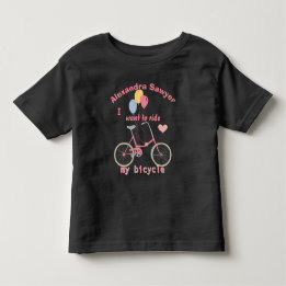 Ik wil mijn fiets berijden Vintage Fiets Ballonnen Kinder Shirts
