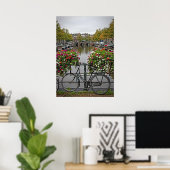 Ik wil mijn fiets in Amsterdam rijden - Briefkaart Poster (Thuiskantoor)