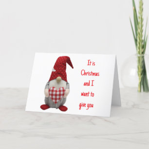 IK WIL MIJN HART OPGEVEN MET "KERST" FEESTDAGEN KAART