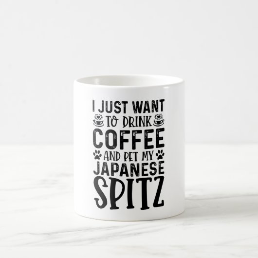 Ik wil mijn Japanse spits aaien Koffiemok (Center)