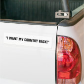 "IK WIL MIJN LAND TERUG!" BUMPERSTICKER (Op Truck)