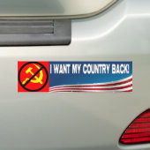 Ik wil mijn land terug! bumpersticker (Op auto)