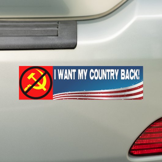 Ik wil mijn land terug! bumpersticker (Op auto)