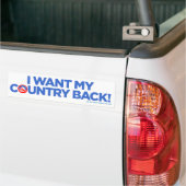 Ik wil mijn land terug! bumpersticker (Op Truck)