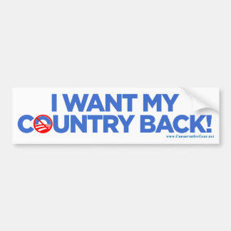 Ik wil mijn land terug! bumpersticker