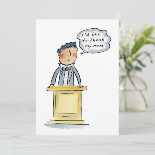 Ik wil mijn moeder bedanken kaart (Staand voorkant)