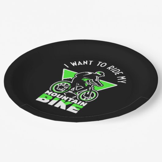 Ik wil mijn mountainbike rijden papieren bordje (Gekanteld)